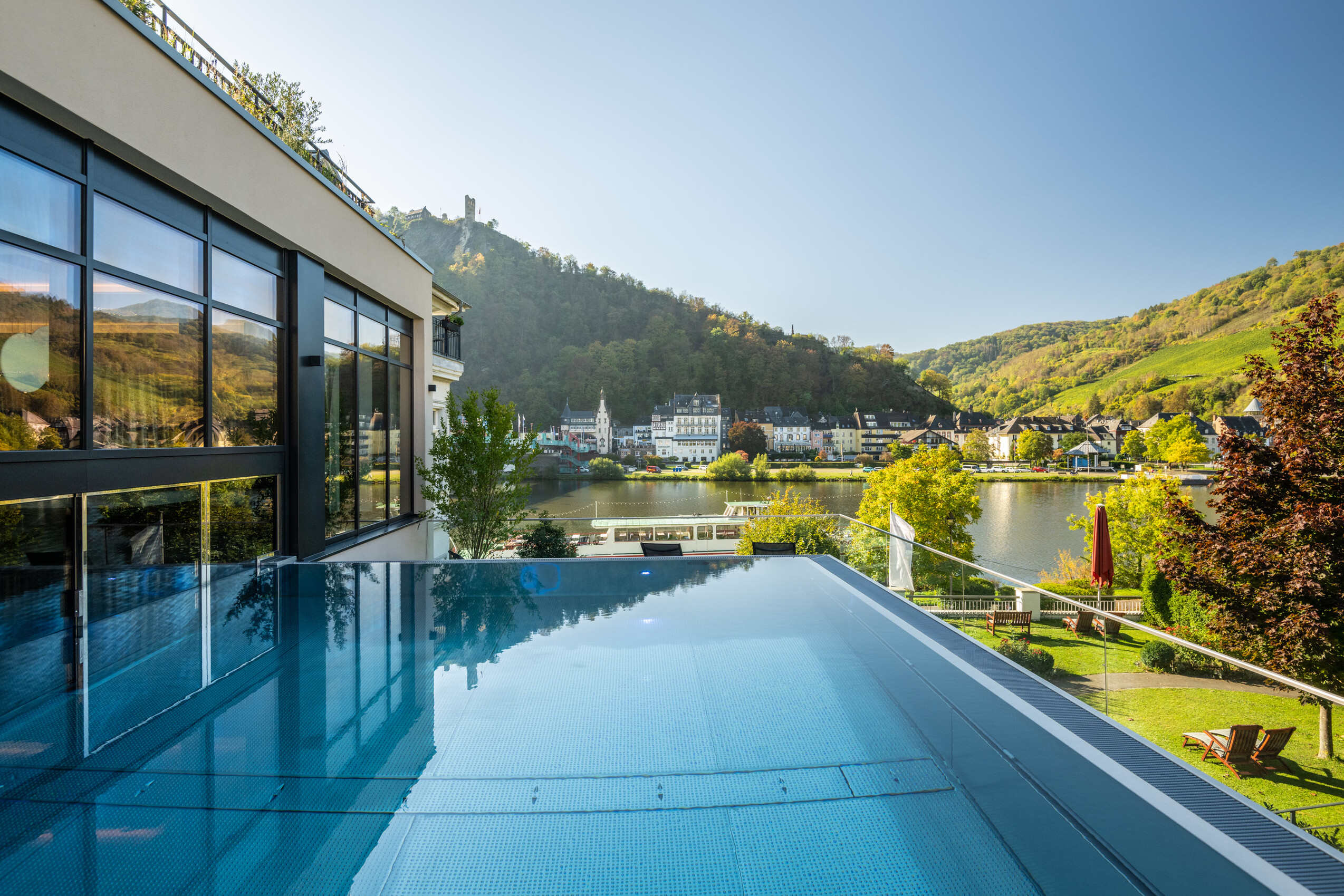 Relaxation und Wellness in der Spa Lounge des Moselschlösschen Wellnesshotels