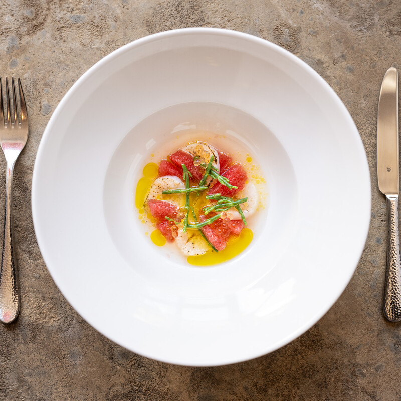 Speisen und Tellerdesign im Wellnesshotel-Restaurant